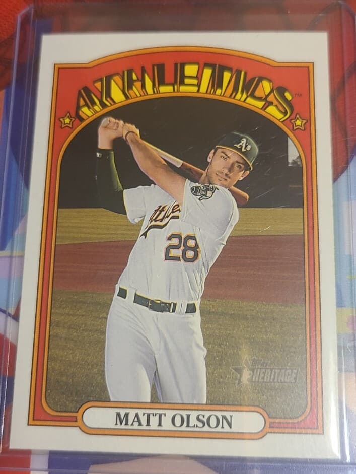 Matt Olson High 2021 Topps Heritage 2021 Topps Heritage