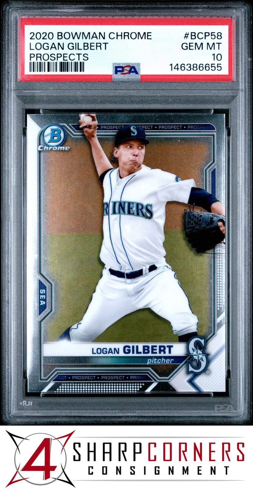 PROSPECTS LOGAN GILBERT POP 3 2020 Bowman Chrome 2020 Bowman Chrome