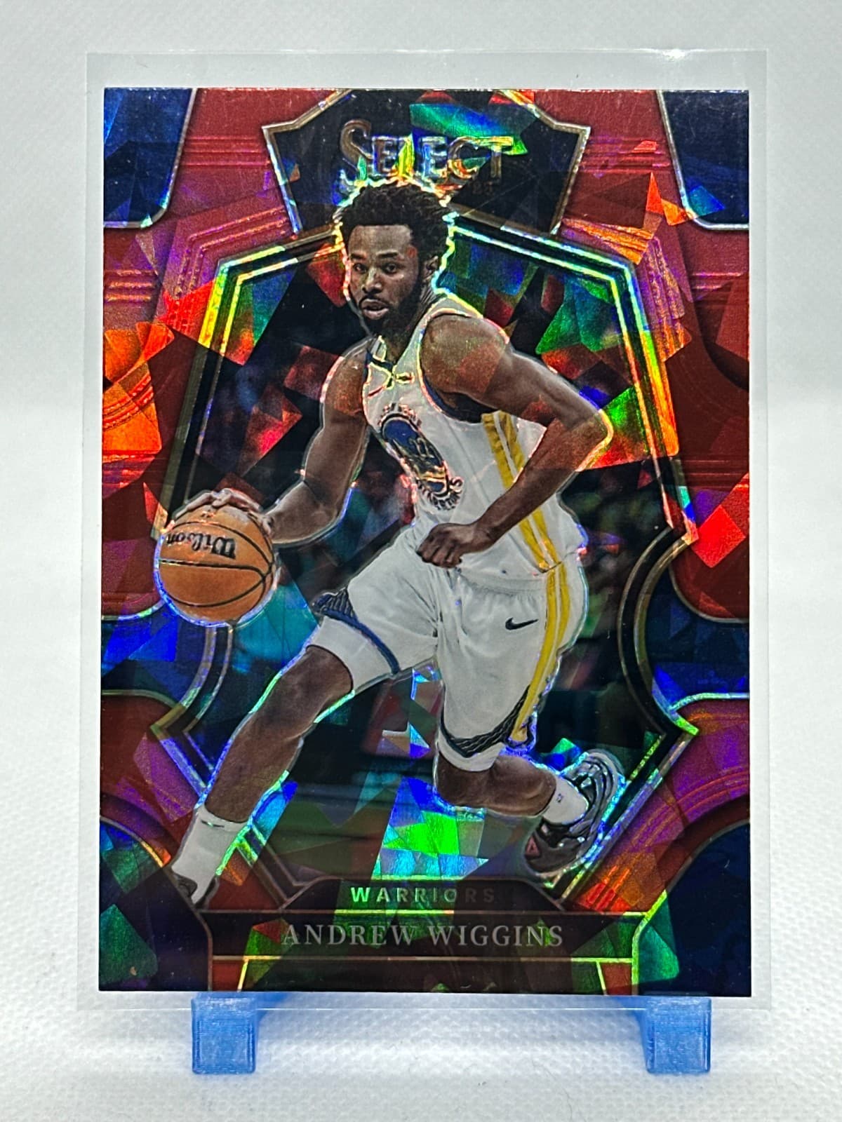 Andrew Wiggins 2022 Panini Select 2022 Panini Select cracked-ice-red