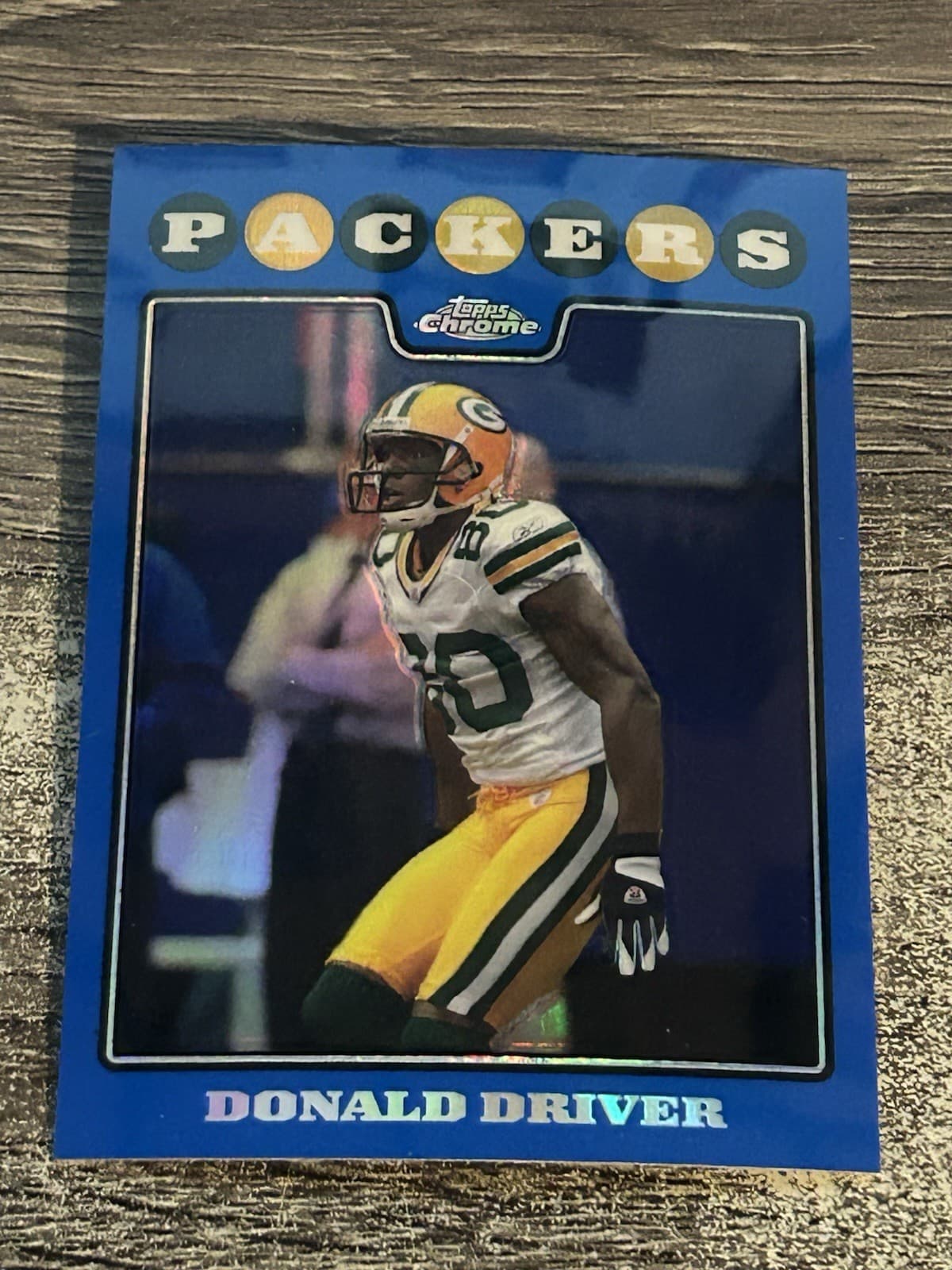 Donald Driver 2008 Topps Chrome 2008 Topps Chrome blue-refractor
