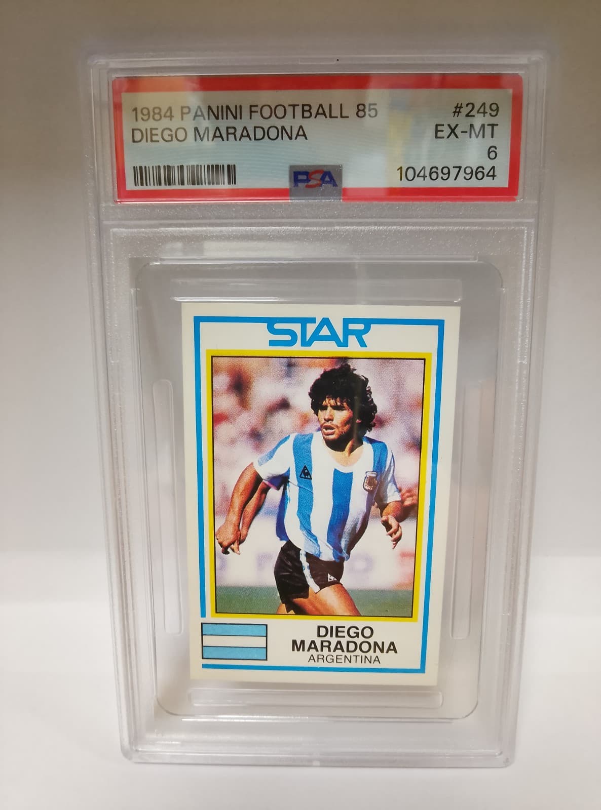 MARADONA FOOTBALL 85 n 249 NEA 1984 Panini