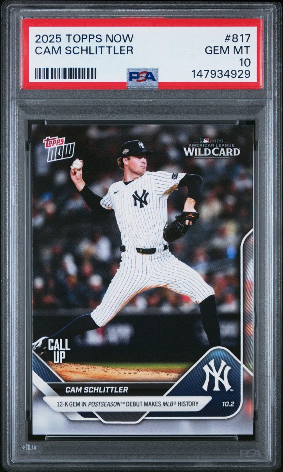 Now Cam Schlittler 2025 Topps 2025 Topps