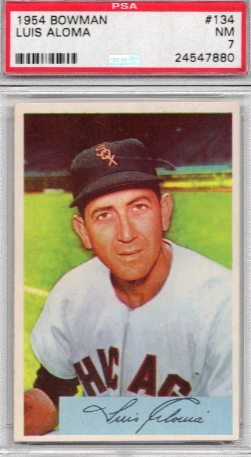 Luis Aloma trading card