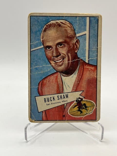LARGE FOOTBALL BUCK SHAW VINTA 1952 Bowman