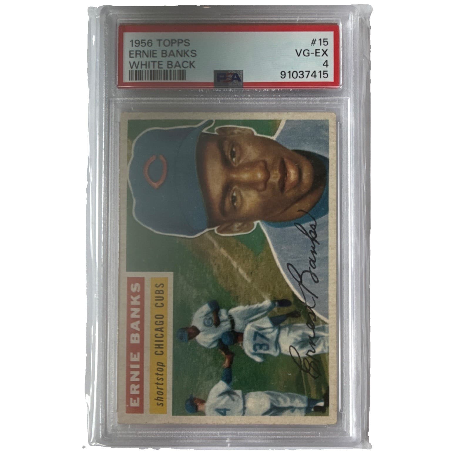 Ernie Banks White 1956 Topps
