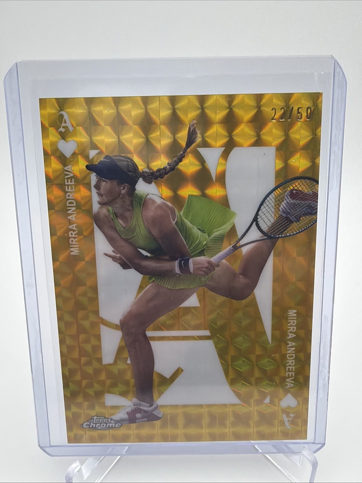 Mirra Andreeva Aces 2025 Topps Chrome 2025 Topps Chrome gold-refractor