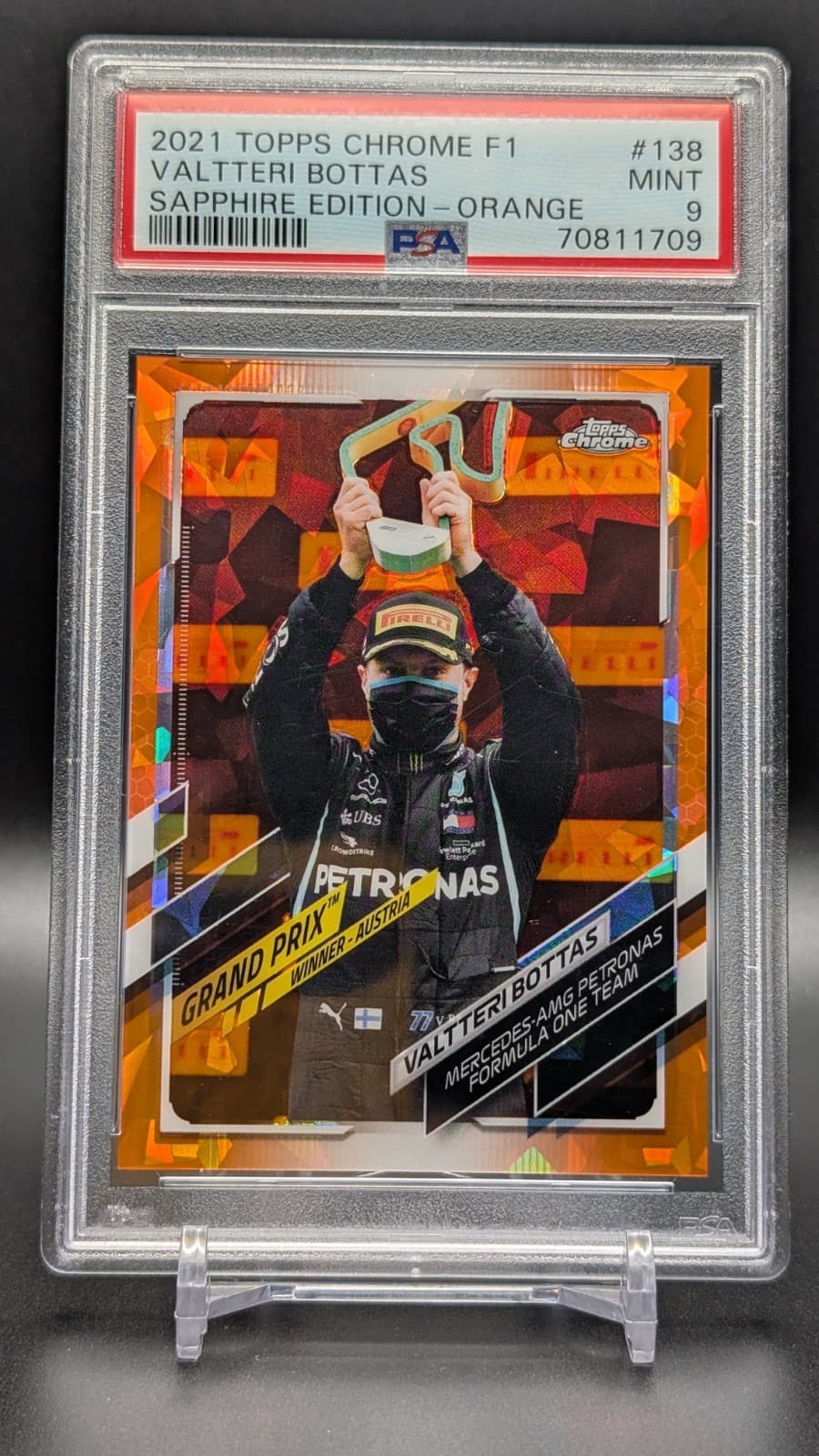 Valtteri Bottas 2021 Topps Chrome 2021 Topps Chrome orange