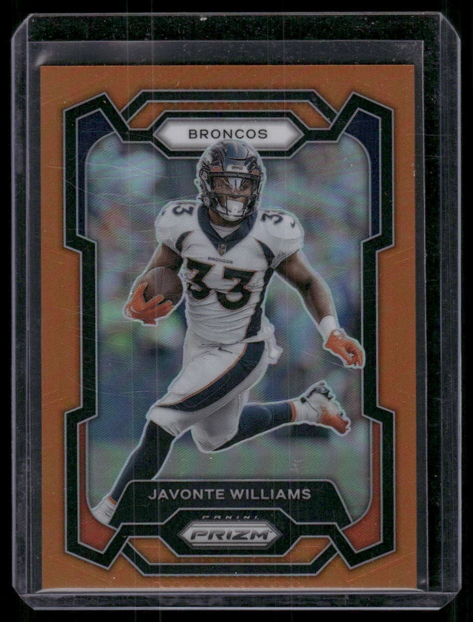 Javonte Williams Orange 2023 Panini Prizm 2023 Panini Prizm