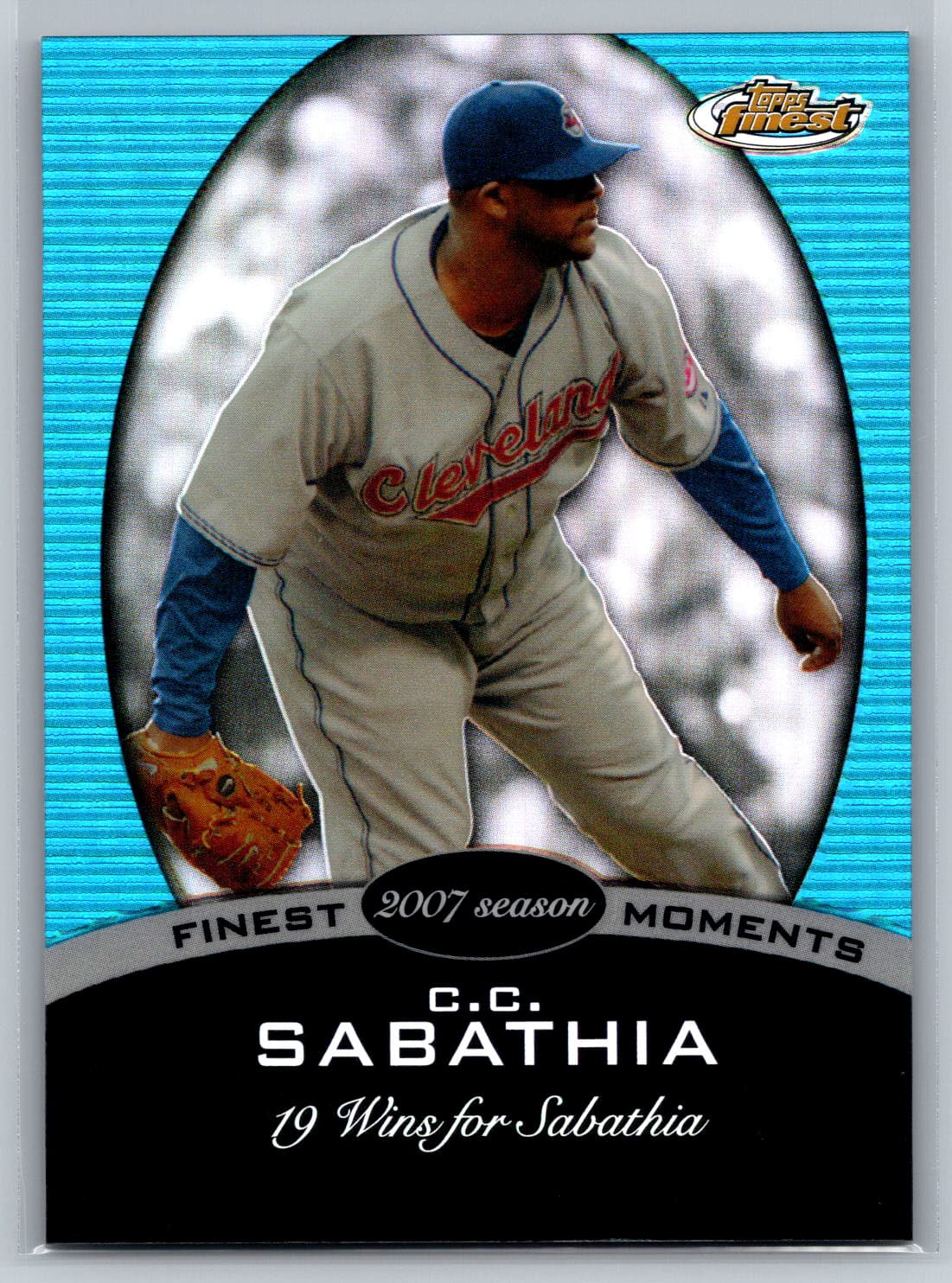Sabathia Moments Blue 2008 Topps Finest 2008 Topps Finest blue-refractor
