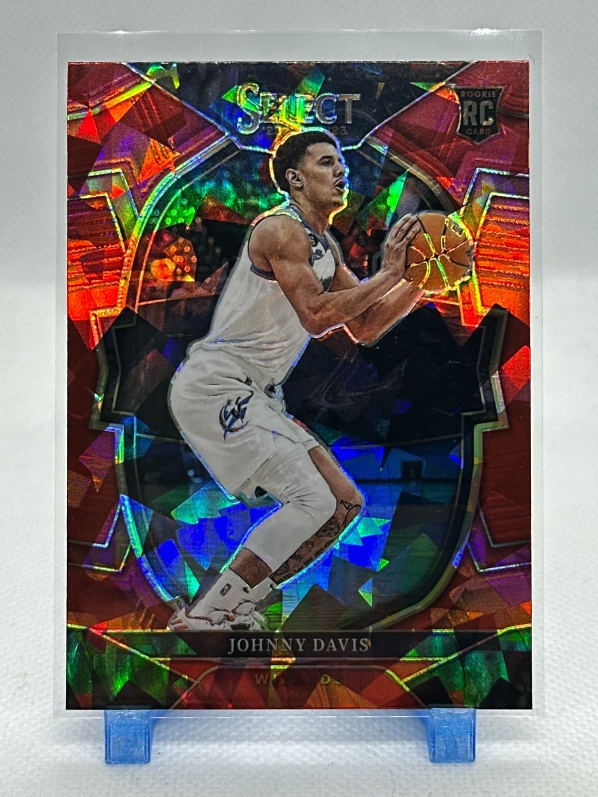 Johnny Davis 2022 Panini Select 2022 Panini Select cracked-ice-red