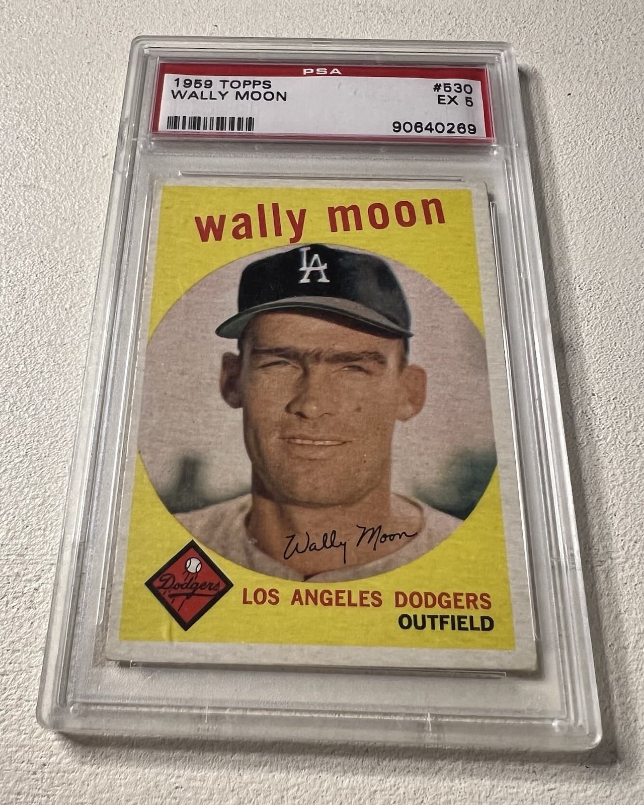 Wally Moon trading card