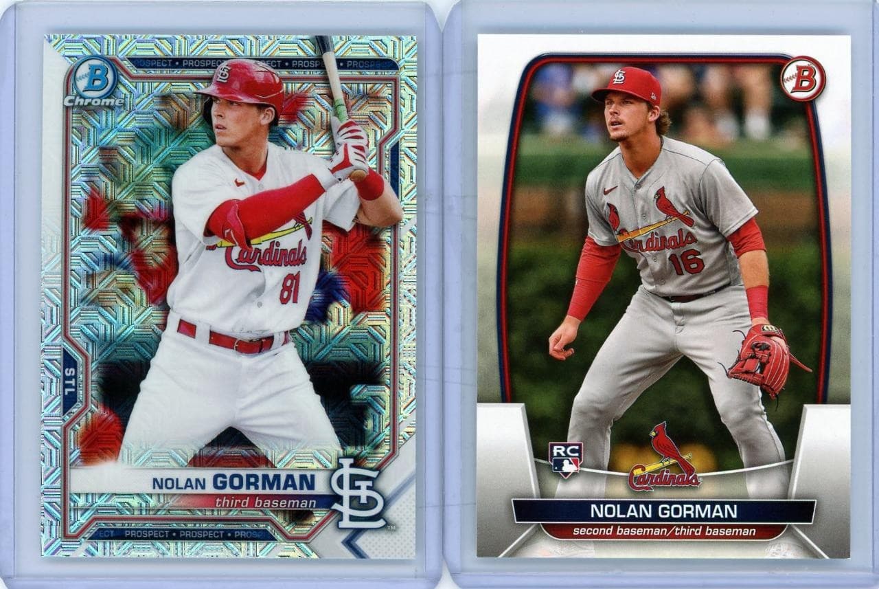 * NOLAN GORMAN * MOJO # 90 + B 2021 Bowman Chrome