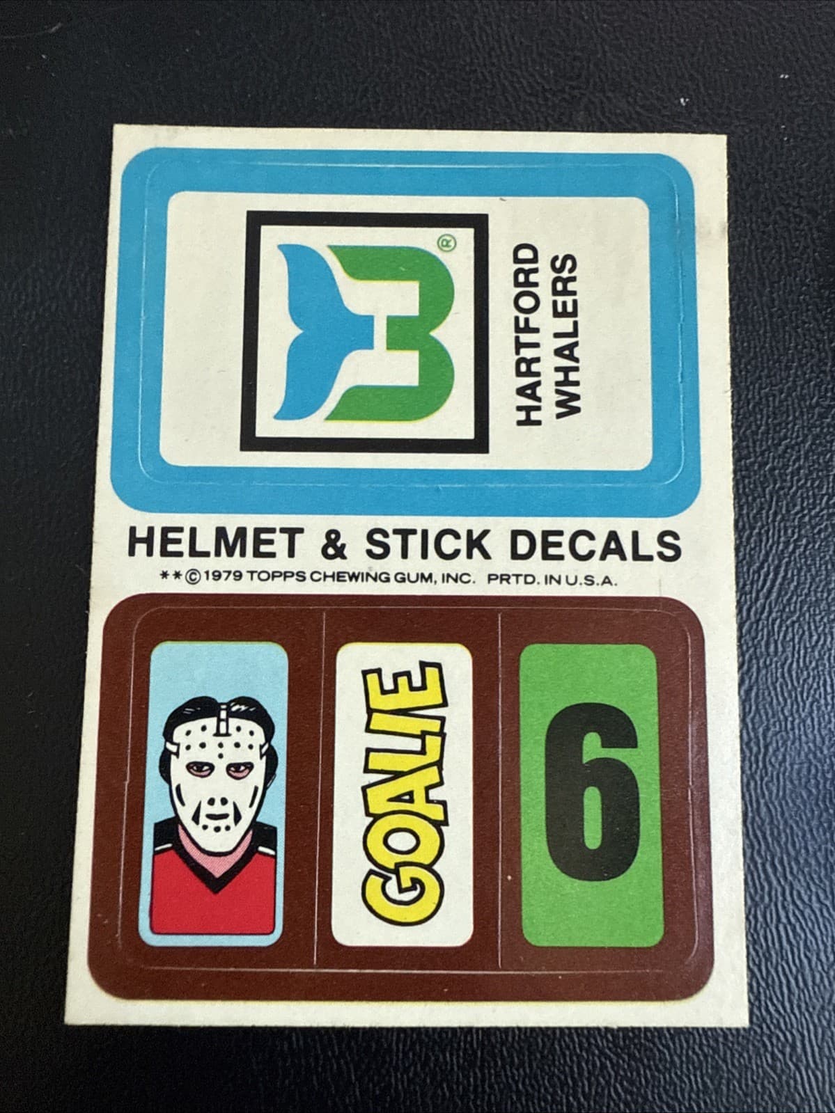 -80 HOCKEY HELMET & STICK DECA 1979 Topps 1979 Topps