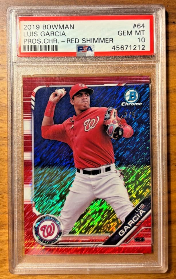 Prospects Luis Garcia 2019 Bowman Chrome 2019 Bowman Chrome