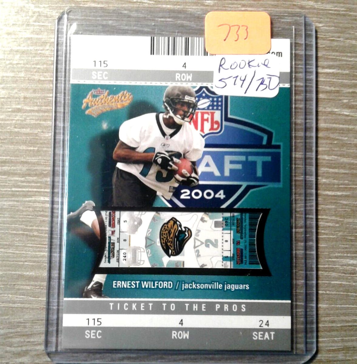 Ernest Wilford Authentix 2004 Fleer