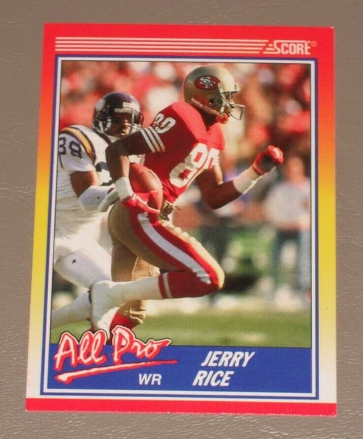 Football Jerry Rice 1990 Score