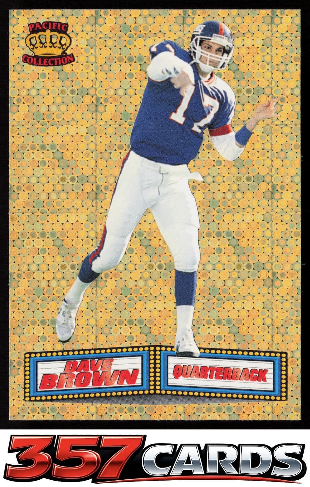 Football Dave Brown 1994 Pacific 1994 Pacific