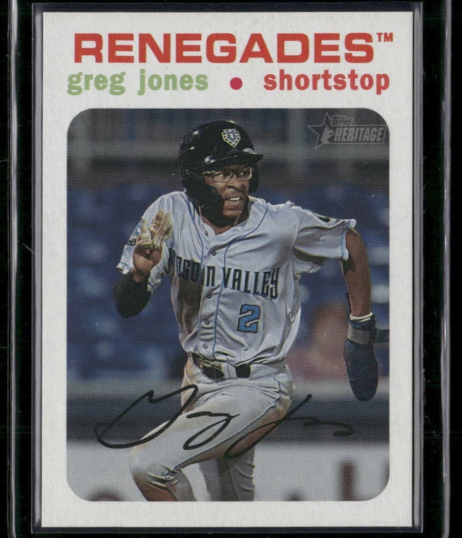 Minors Greg Jones 2020 Topps Heritage 2020 Topps Heritage