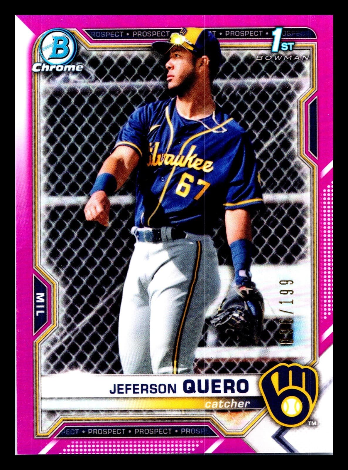 Fuchsia Jeferson Quero 2021 Bowman Chrome 2021 Bowman Chrome