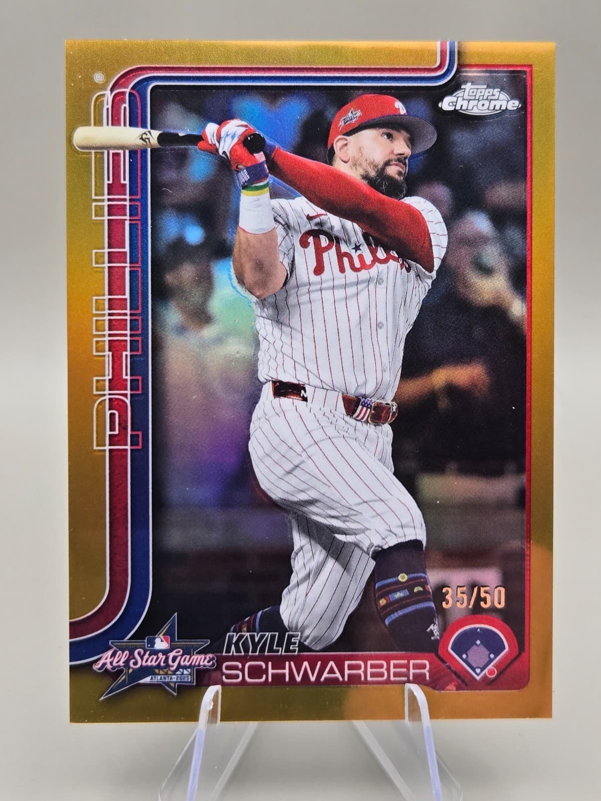 Update Kyle Schwarber 2025 Topps Chrome 2025 Topps Chrome gold