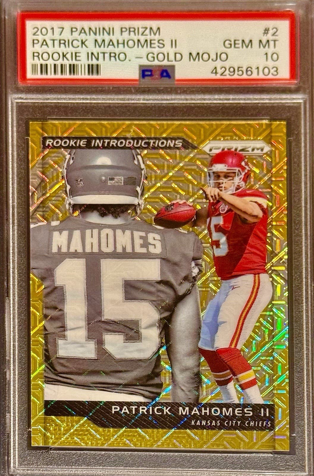 Patrick Mahomes Gold 2017 Panini