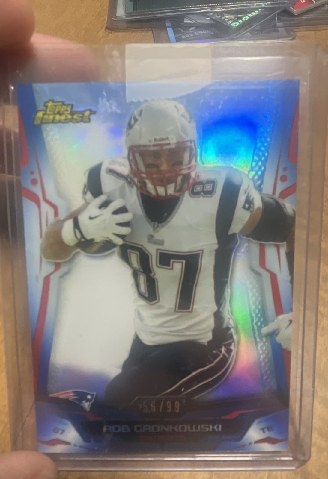 Rob Gronkowski Blue 2014 Topps Finest 2014 Topps Finest blue-refractor