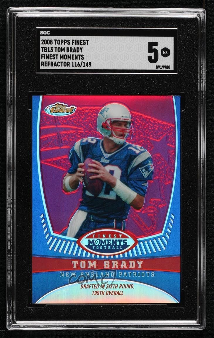 Moments Tom Brady 2008 Topps Finest 2008 Topps Finest refractor