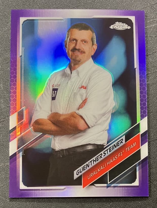 Purple Guenther Steiner 2021 Topps Chrome 2021 Topps Chrome purple