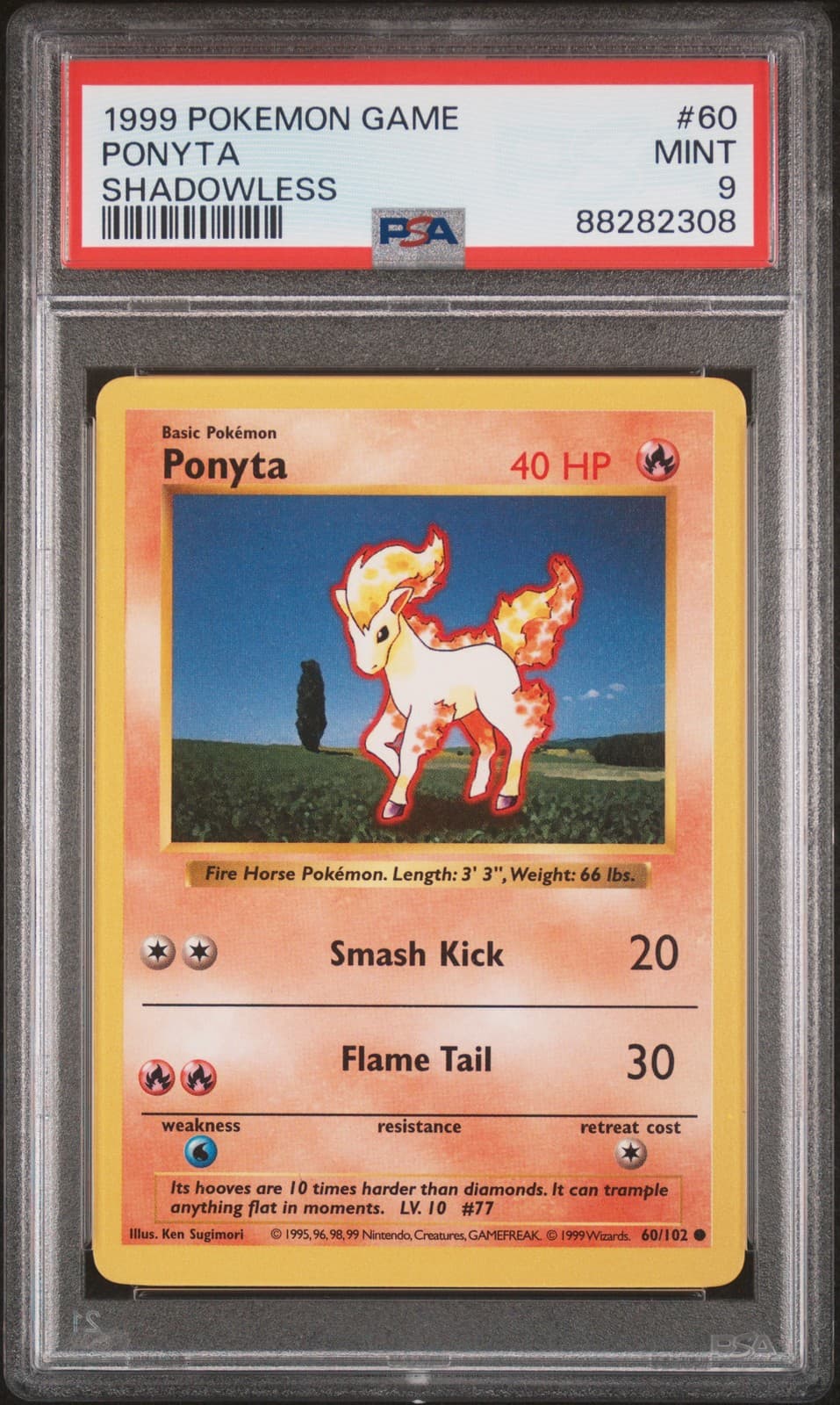 POKEMON SET SHADOWLESS PONYTA 1999 Unknown 1999 Unknown