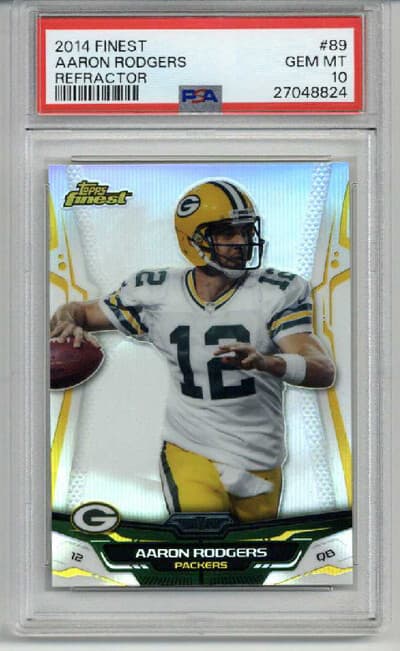 AARON RODGERS PACKERS LOW POP 2014 Topps Finest 2014 Topps Finest refractor