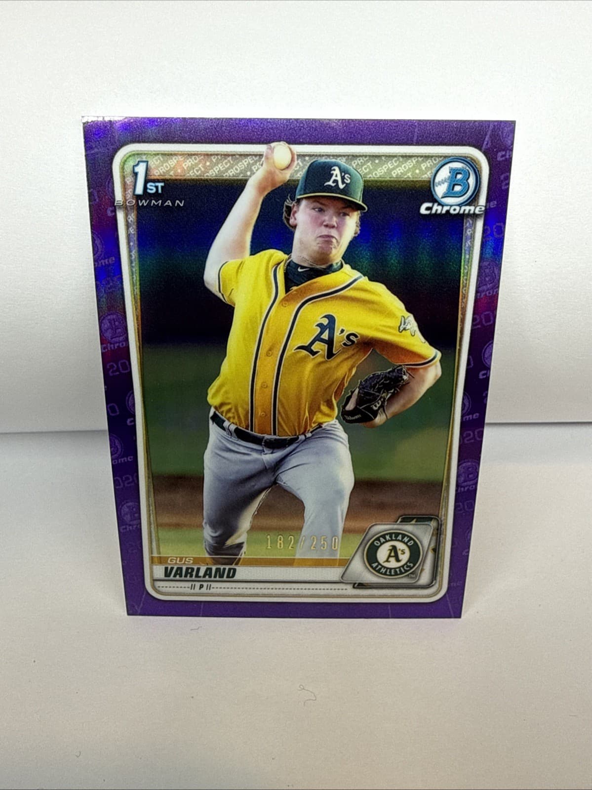Gus Varland Prospects 2020 Bowman Chrome 2020 Bowman Chrome purple-refractor