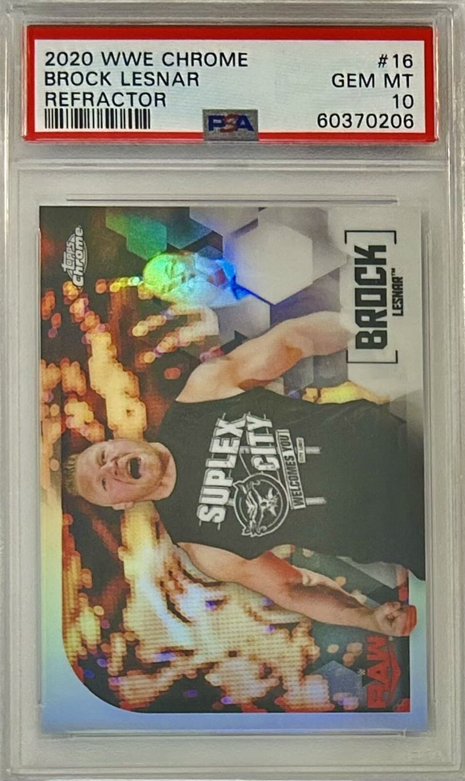 Brock Lesnar 2020 Topps Chrome 2020 Topps Chrome refractor