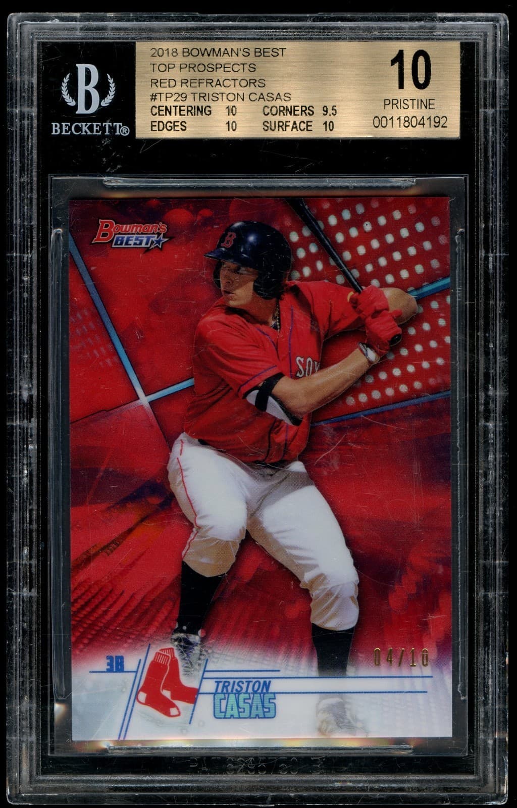 Triston Casas 2018 bowman Bowman's Best