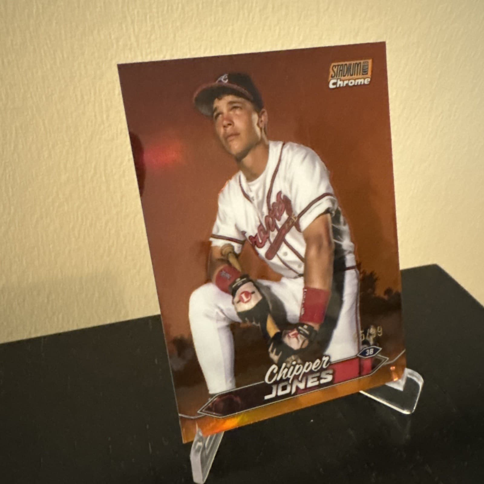 Chipper Jones Orange 2024 Topps Stadium Club 2024 Topps Stadium Club