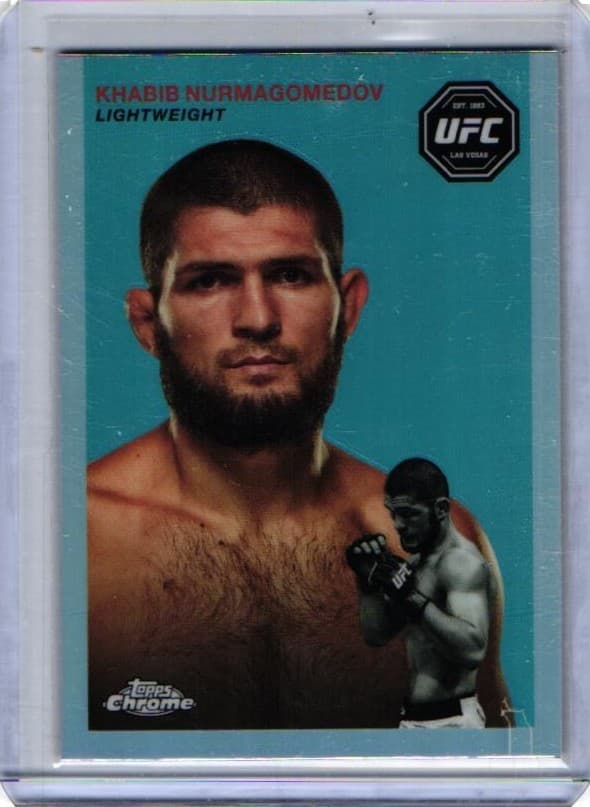 Khabib Nurmagomedov Topps 2024 Topps Chrome 2024 Topps Chrome refractor