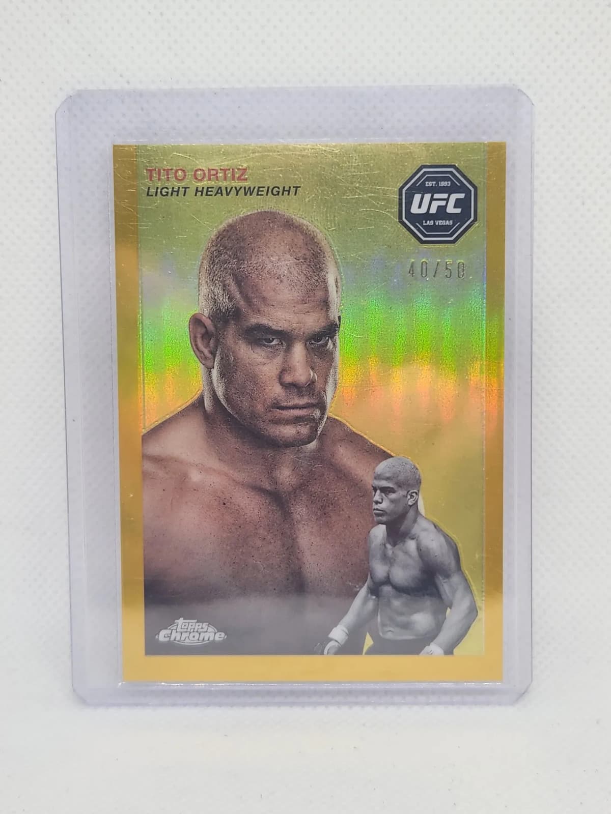 Tito Ortiz Fight 2020 Topps Chrome 2020 Topps Chrome gold-refractor
