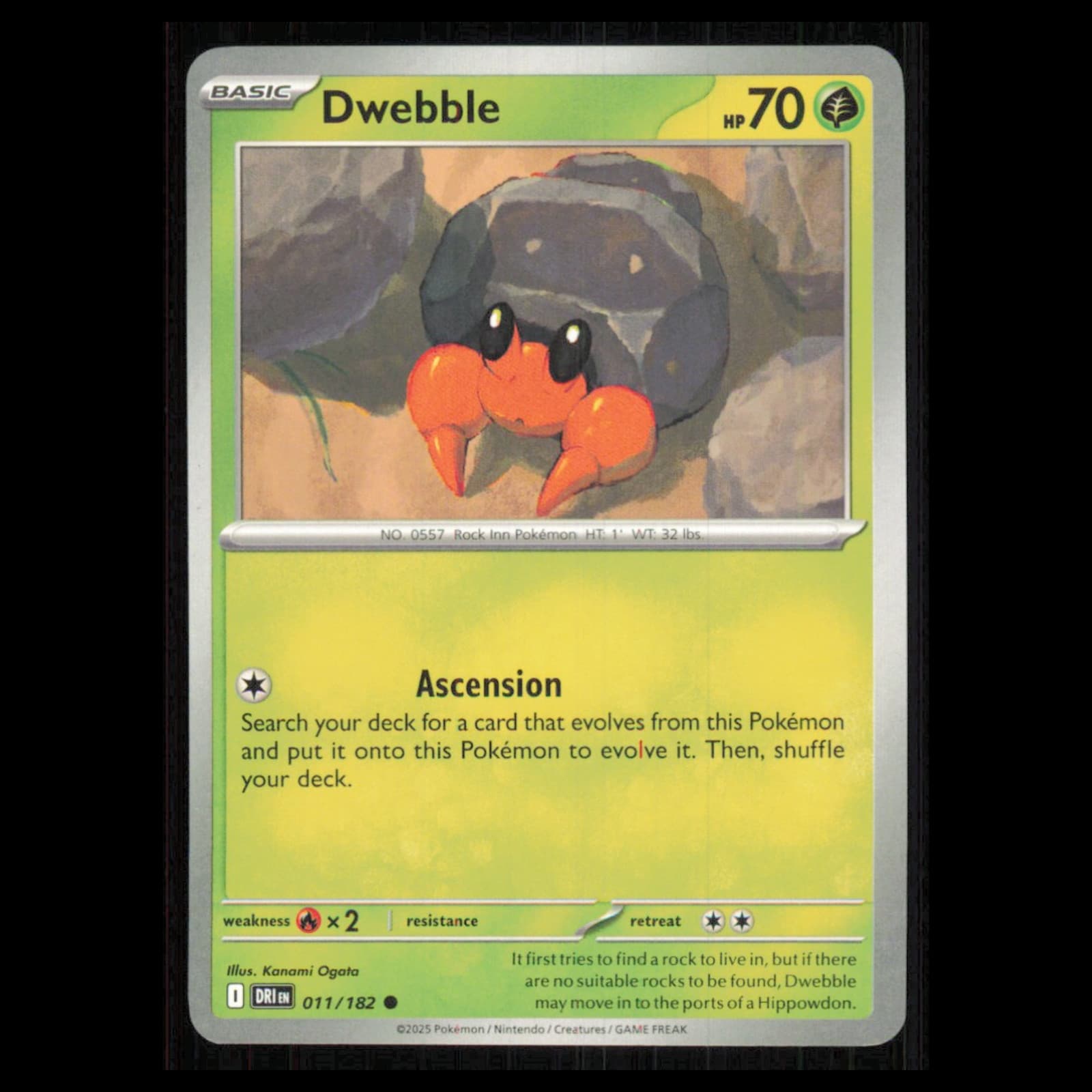 Dwebble Scarlet 2025 Unknown 2025 Unknown