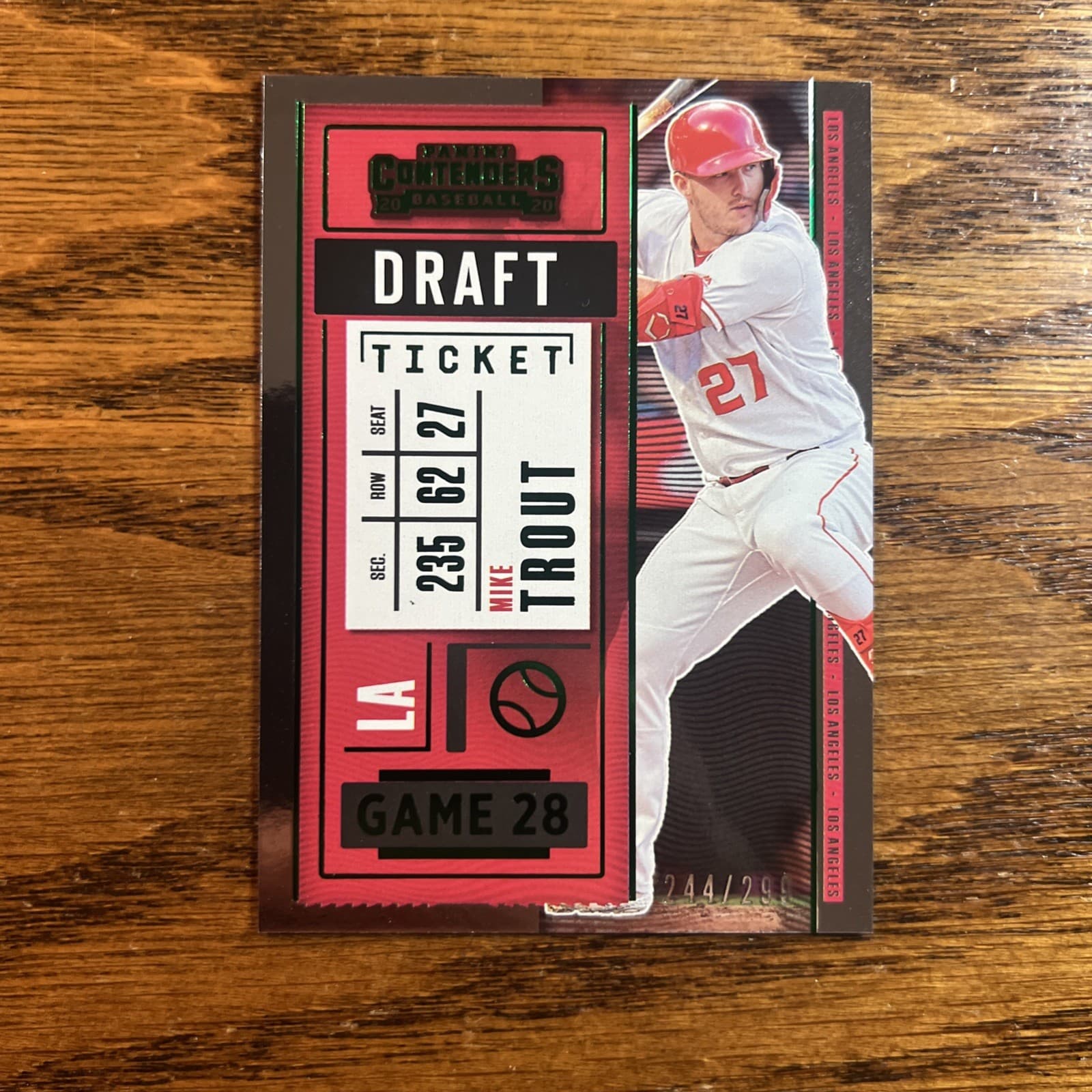 Baseball Mike Trout 2020 Panini Contenders 2020 Panini Contenders