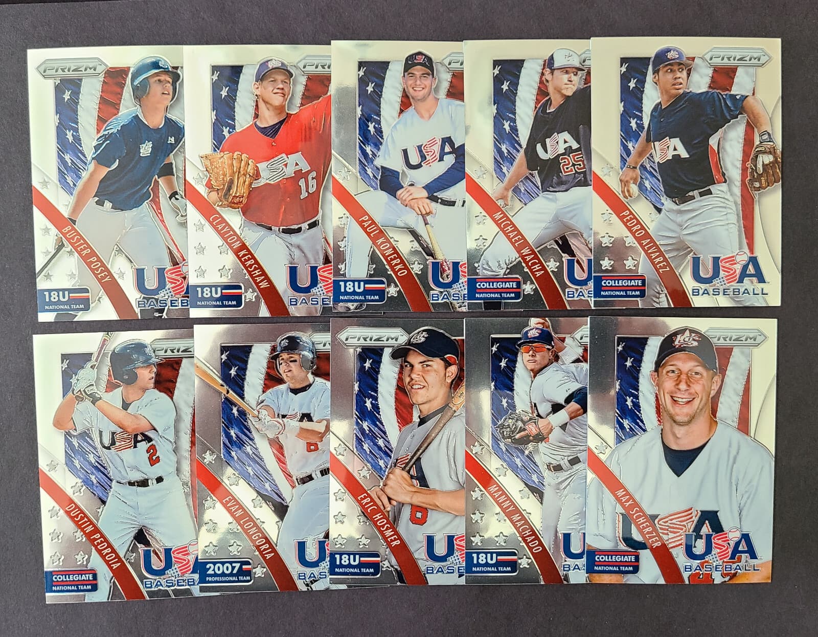 USA Baseball - Kershaw, Konerk 2014 Panini Prizm 2014 Panini Prizm
