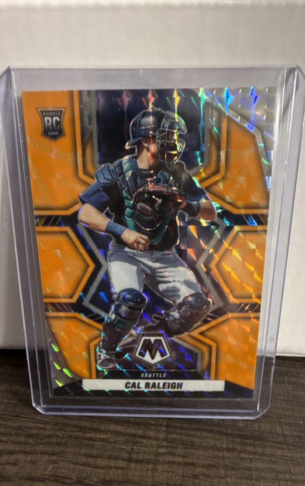 Rookies Cal Raleigh 2022 Panini Mosaic 2022 Panini Mosaic blue-camo example 2