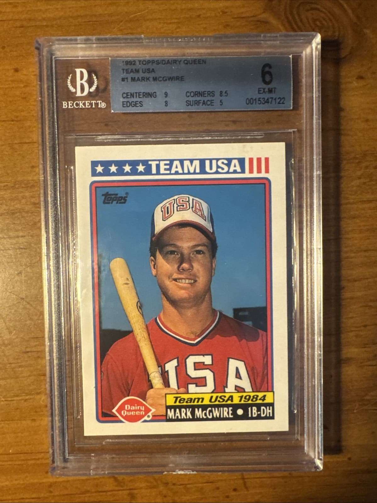 DAIRY QUEEN MARK McGWIRE Becke 1992 Topps 1992 Topps