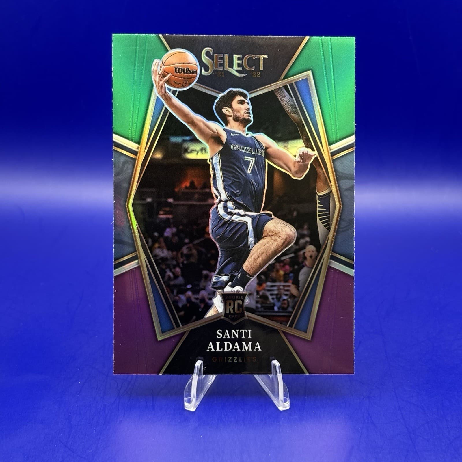 Santi Aldama Green 2021 Panini Select 2021 Panini Select green-purple