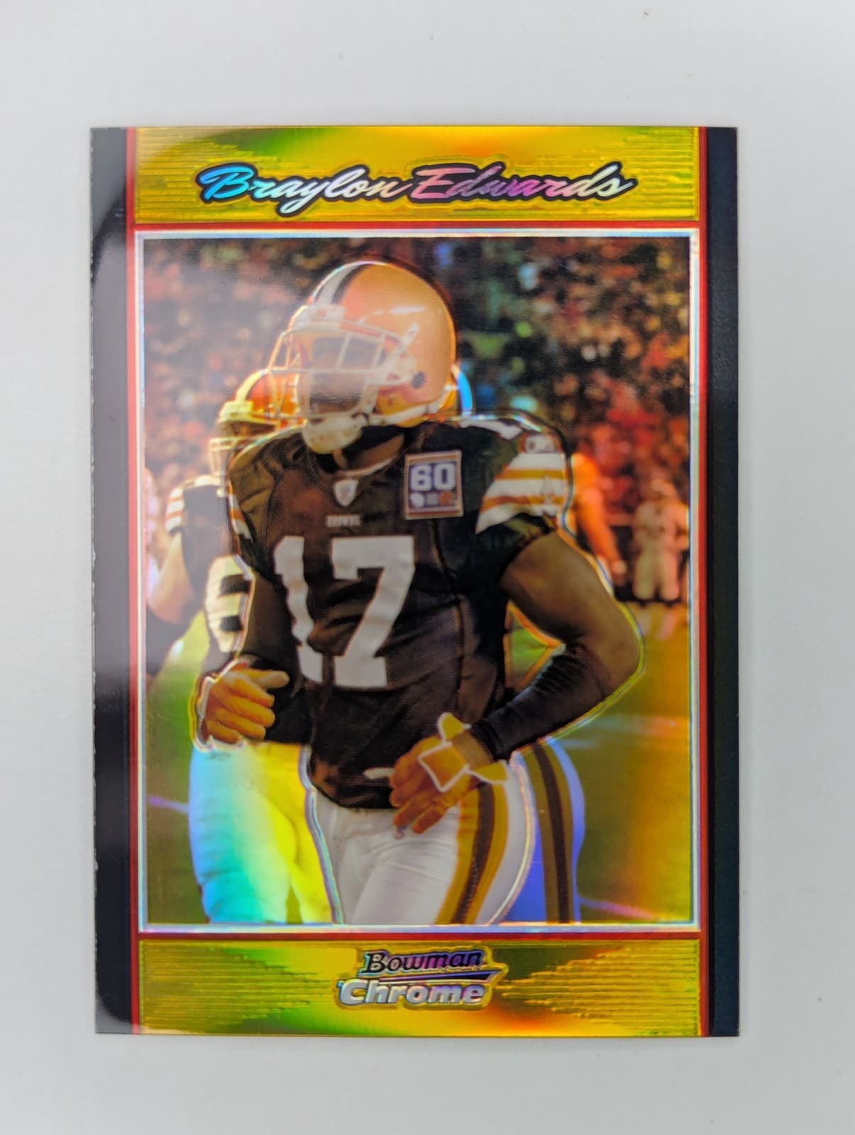 Braylon Edwards Gold 2007 Bowman Chrome 2007 Bowman Chrome gold