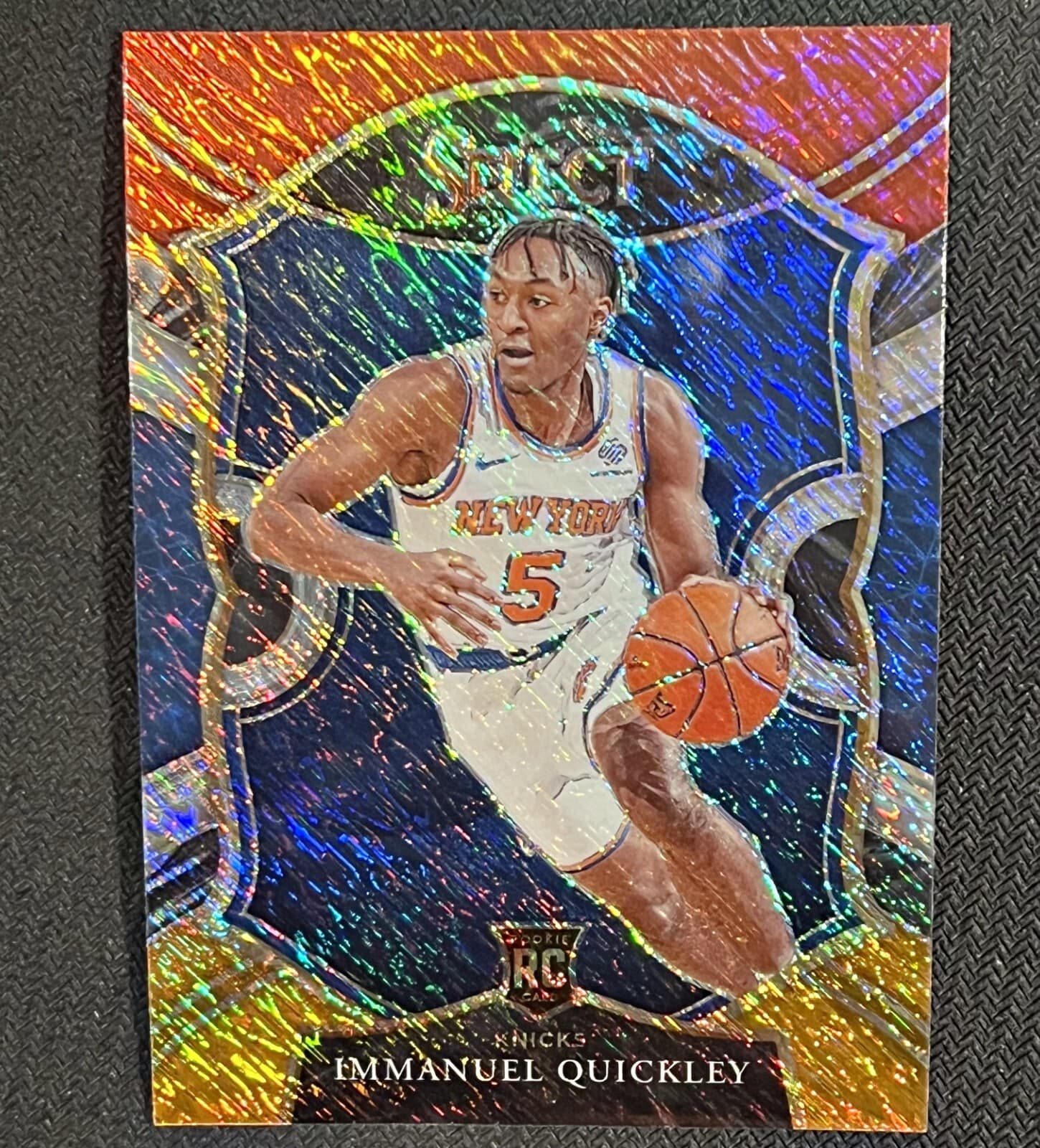 Basketball Immanuel Quickley 2020 Panini Select 2020 Panini Select orange-red-shimmer