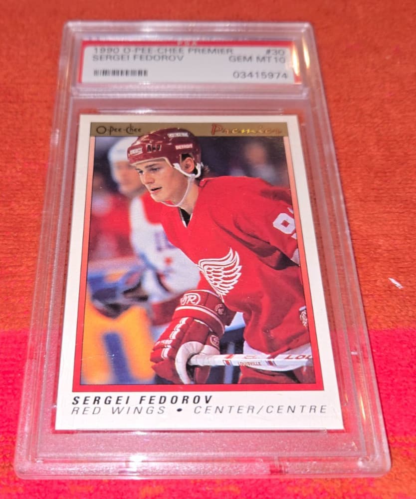 Sergei Fedorov trading card