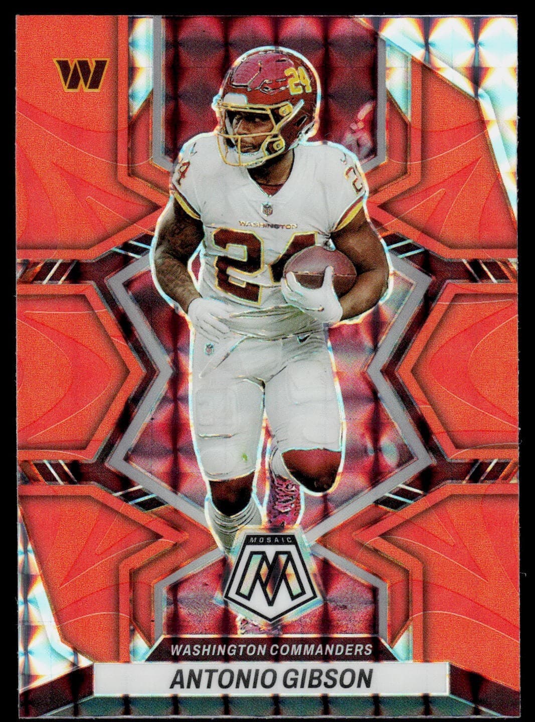 Antonio Gibson Reactive 2022 Panini Mosaic 2022 Panini Mosaic orange