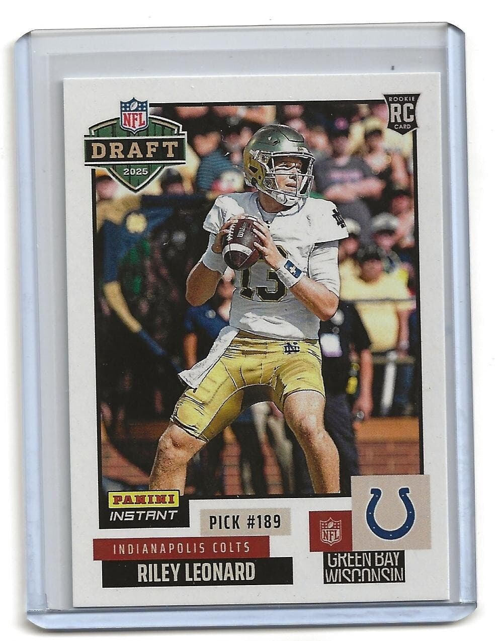Instant Riley Leonard 2025 Panini