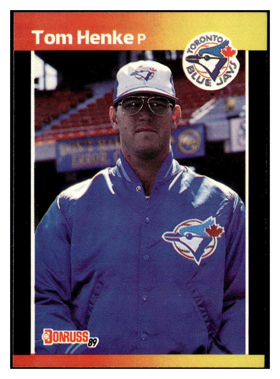 Tom Henke Toronto 1989 Donruss
