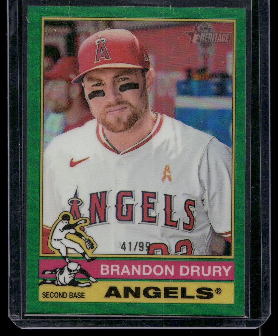 Brandon Drury Green 2025 Topps Heritage 2025 Topps Heritage