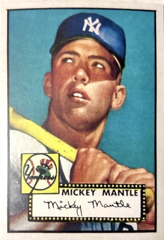 Mantle License Baseball 1952 Topps